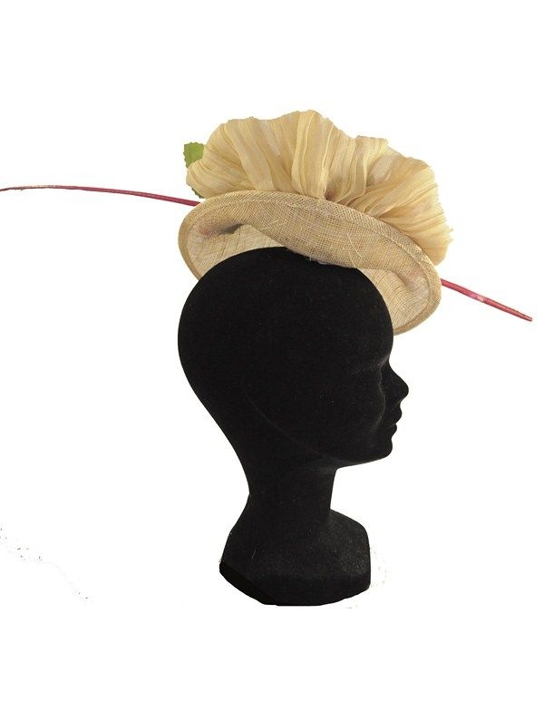 Tocado flores grosella 2